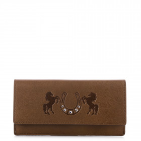 Портмоне женское с кристаллами Swarovski VIF Рыжий 265122