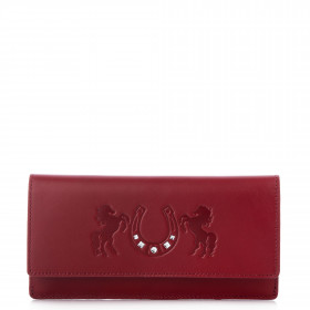 Портмоне женское с кристаллами Swarovski VIF Красный 265123