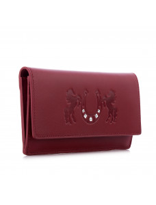 Портмоне женское с кристаллами Swarovski VIF Красный 265123