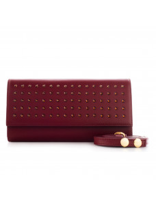 Жіночий клатч з кристалами Swarovski VIF Бордовий 265318