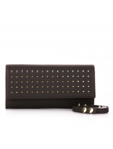 Жіночий клатч з кристалами Swarovski VIF Коричневий темний 265320